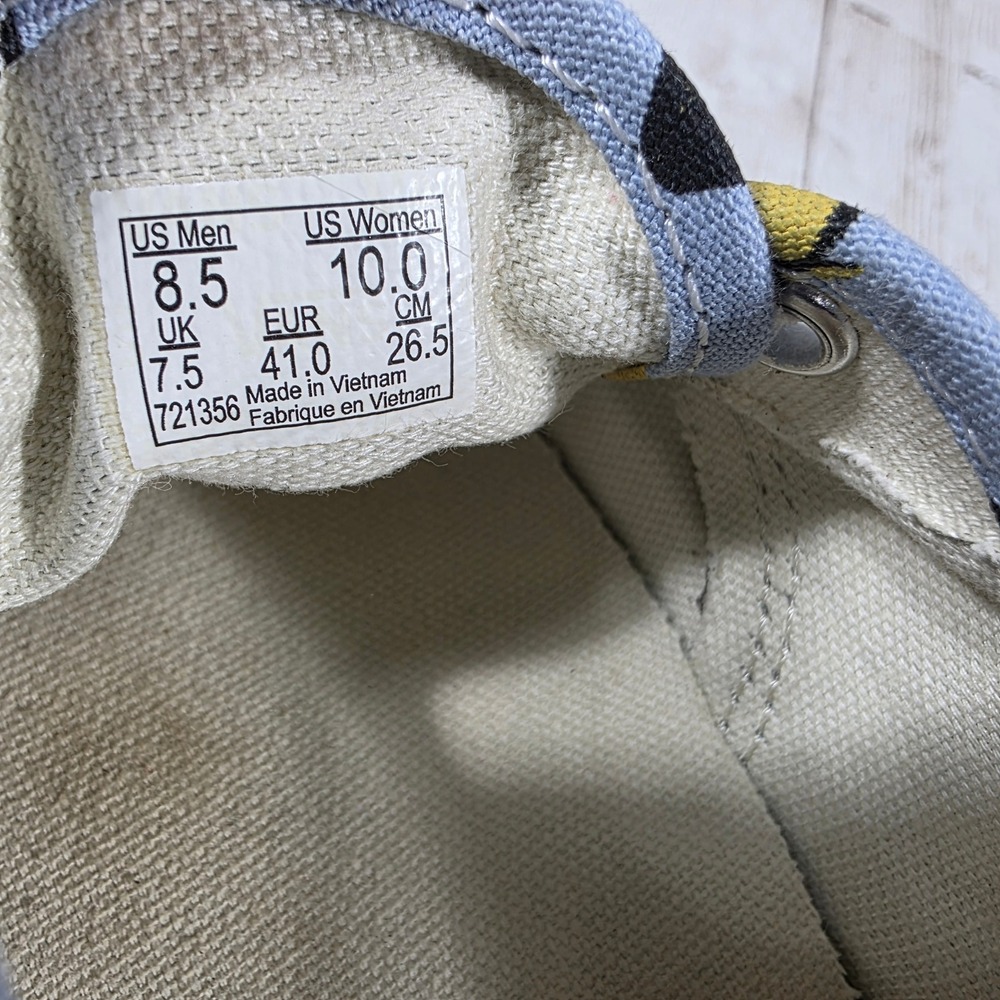 Vans Authentic Banana Print Sneakers Light Blue Womens 10 Mens 8.5 Low Top Shoes - Picture 6 of 8